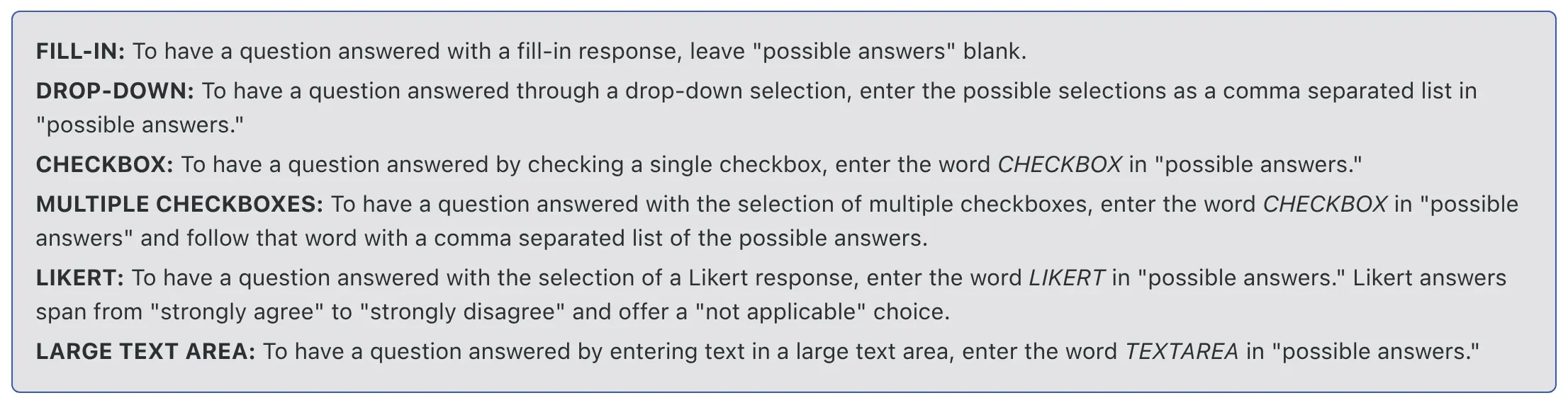 Registration Form Setup Possible Answers