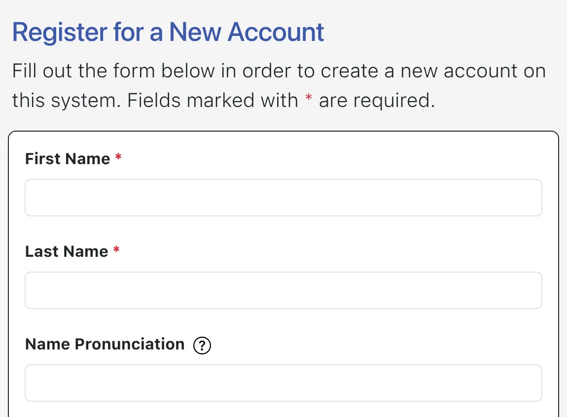 The Top Portion of the Profile Edit Screen