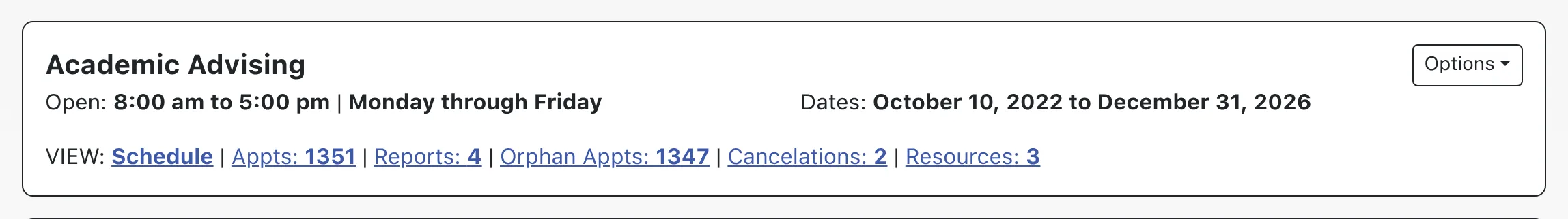 Schedule Detail