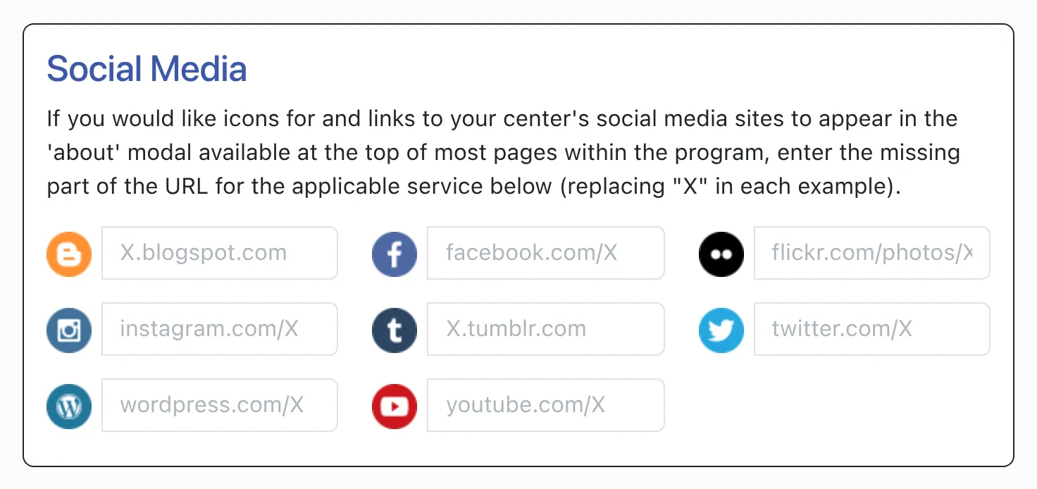 Social Media Options